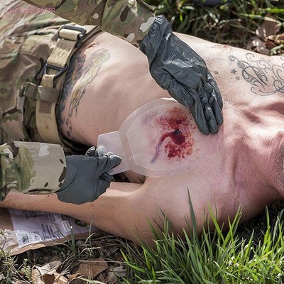 Safety Survival Emergency Trauma Sticker Chest Seal Vented First Aid Patch