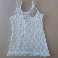 Only Hearts NYC Vanilla Floral Stretch Lace Camisole Tank Top 44678 Womens M
