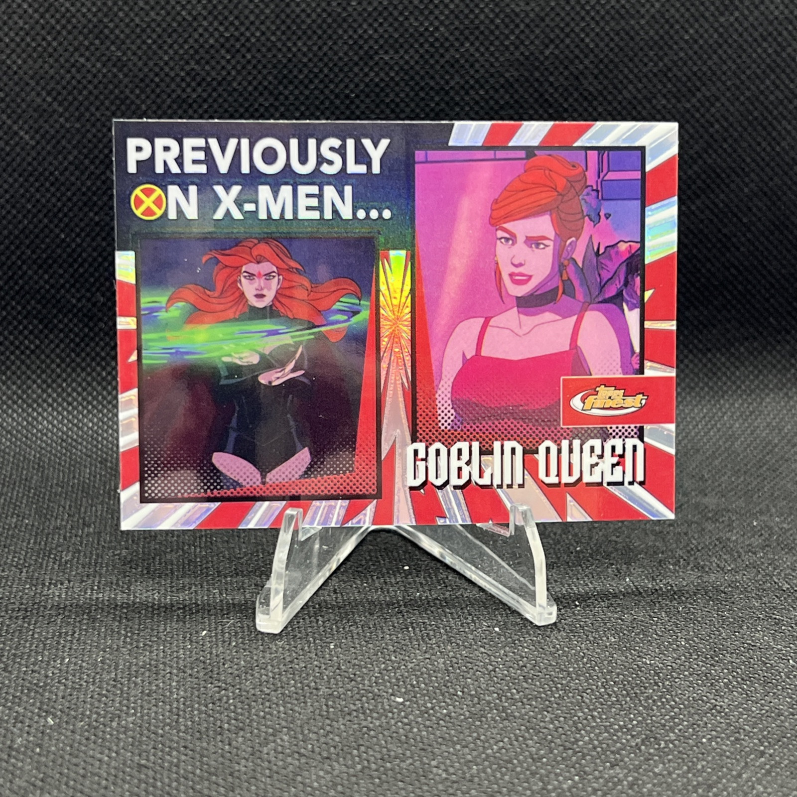 2025 Topps Finest Marvel X-Men '97 Previously On X-Men Goblin Queen PO-17