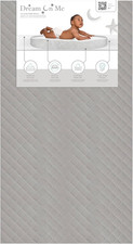 Asheville 4 Firm Fiber Crib Toddler Bed Mattress, Dual-Sided, Waterproof, Gre