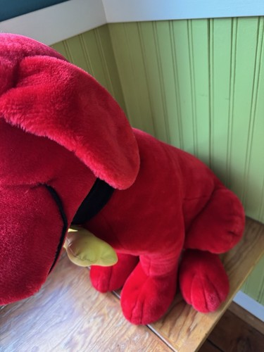 Vintage Clifford Big Red Dog Jumbo 24” Carnival Plush Stuffed Animal Yellow Bone - Picture 6 of 9