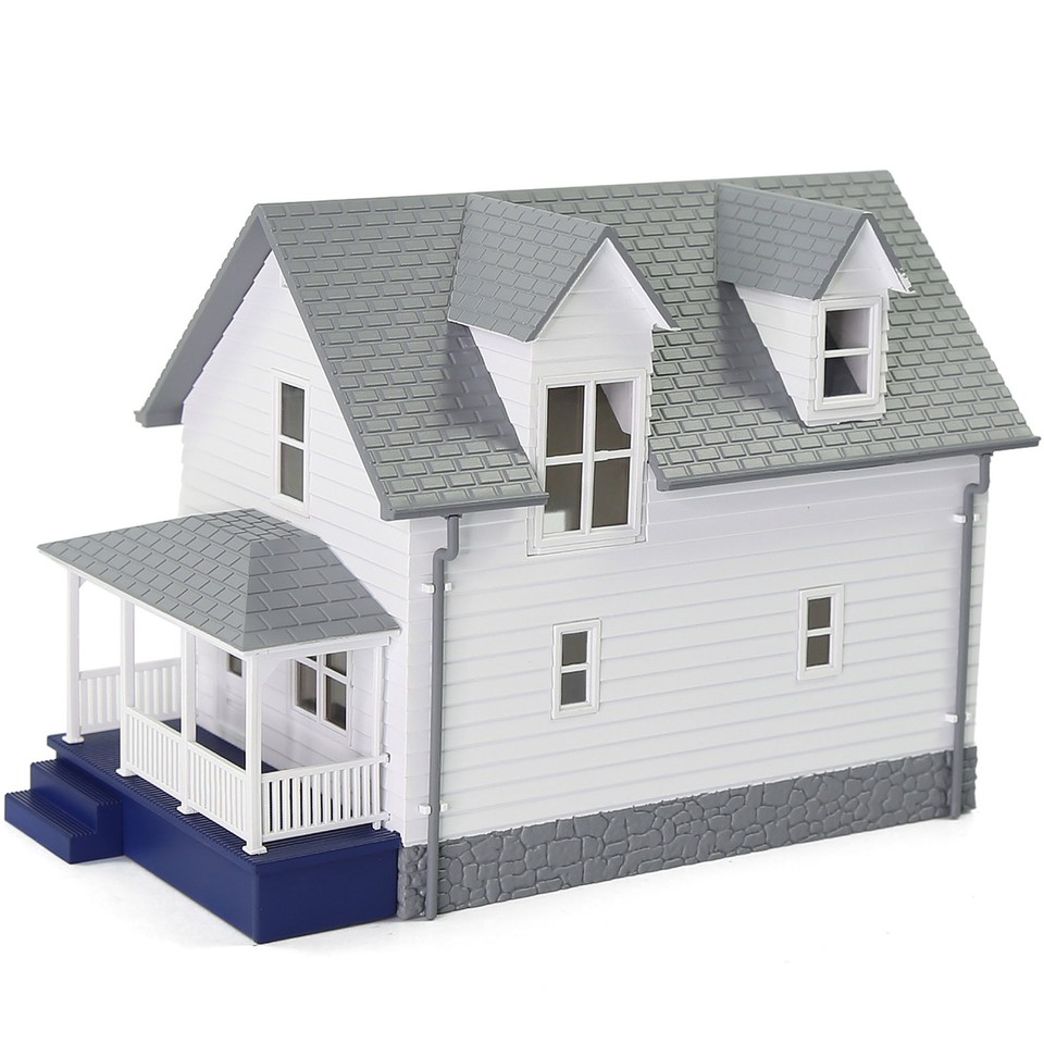 1 Unit Model Railway Layout O HO N Scale Village House White Blank Architectural Buildings Unassembled - Foto 3