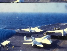 8mm 1971 USS John F Kennedy Aircraft Carrier 1970s Home Movie Jets Take Off Snow