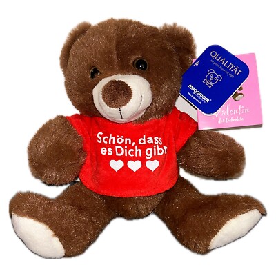 Personalisiertes Plüsch-Herz – Teddybär Mit Individuellem Text Oder Foto (20 Cm)