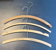 Vintage Wooden Clothes Hangers Lot of 4  1 Adelphia Hotel Philadelphia  Fairy