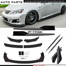 For Lexus IS250 Front Bumper Lip Spoiler Side Skirt Splitter Side Skirt Body Kit