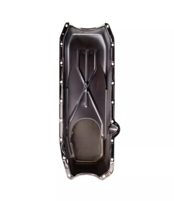 Speedway Motors 4-Quart Oil Pan – Black, Painted Steel, Fits Small Block Chevy 267-350 (1980-1985)