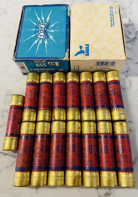15 - Eagle 655 / 40 Amp, 250 volt Cartridge Fuses / non renewable