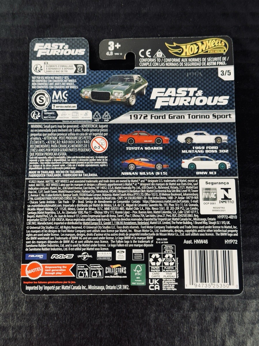 2024 Hot Wheels 3/5 1972 Ford Gran Torino Sport, Premium Fast