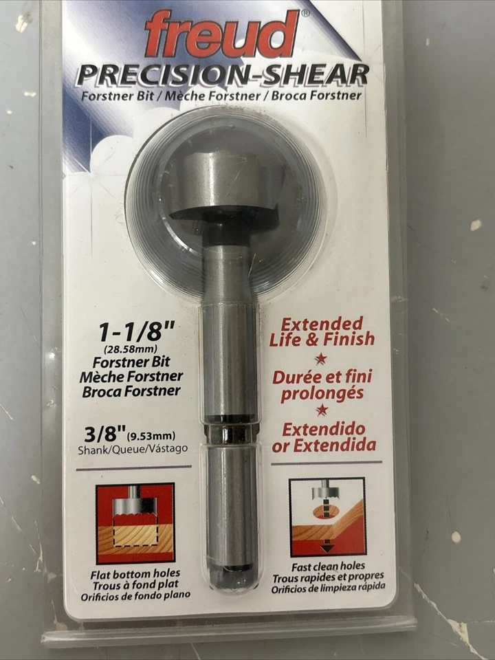 Freud PB-008 Shear Serrated Edge Forstner Drill Bit 1-1/8 In. X 3/8 In. Shank  - Image 2 of 4