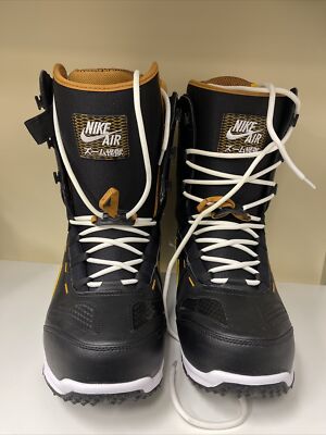 Nike Zoom Force 1 Snowboard Boots Mens Size 7 Black & Gold 376276