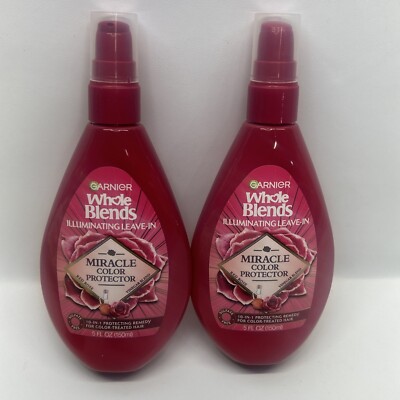 Garnier Whole Blends Red Rose  & Vinegar Blend Illuminating Leave-In 2-pack