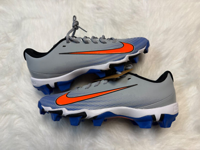 FB3304-001 Nike Vapor Shark 3 Grey Blue Orange Size 10 Football Cleats