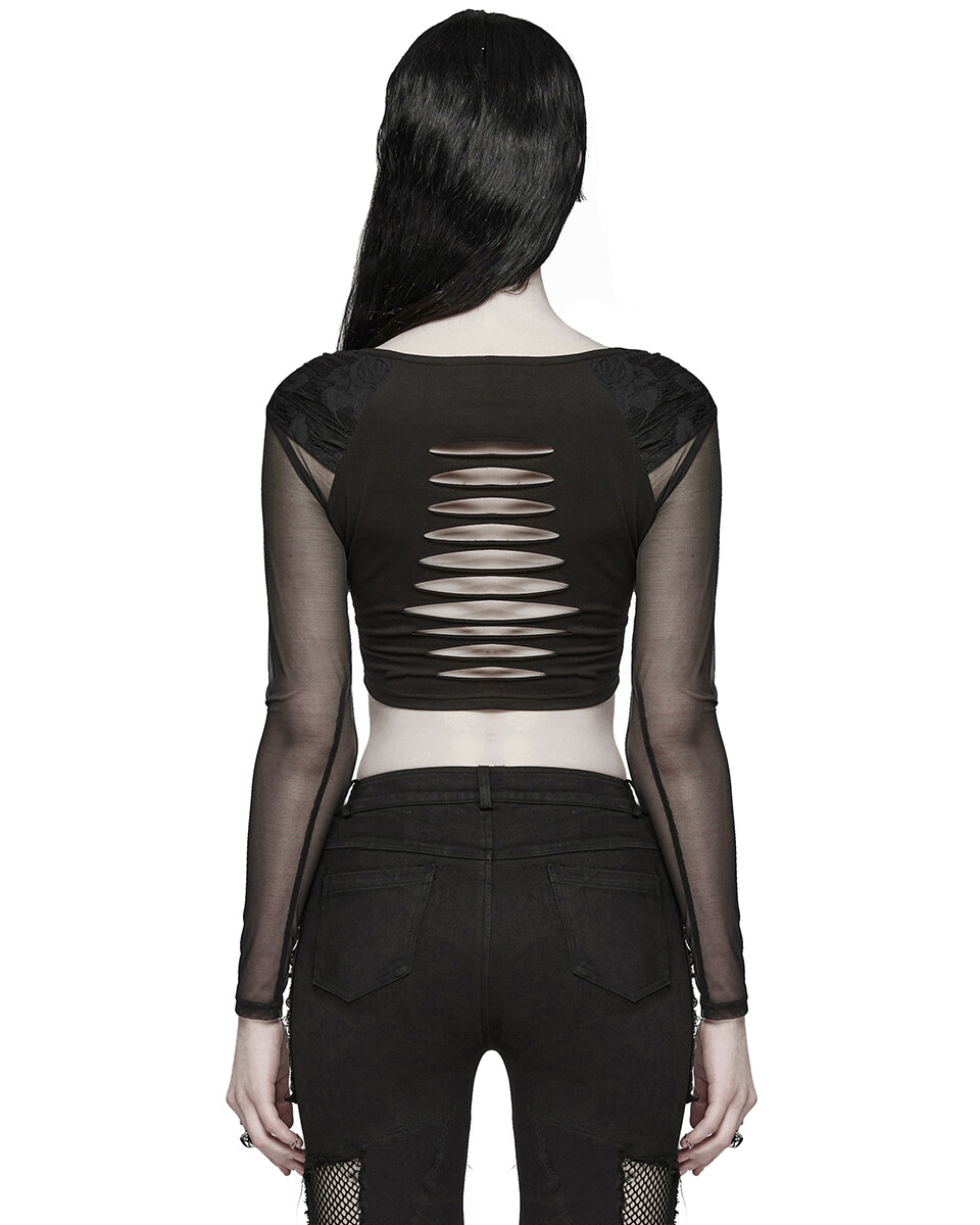 Punk Rave Womens Apocalyptic Cyberpunk Gothic Broken Knit Top | eBay
