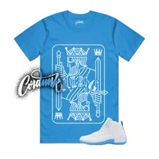 12 Melo White University Blue Emoji T Shirt Match Match KING