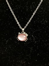 Hello Kitty Silver Necklace Pendant - 18 in.