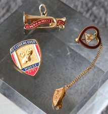 Lot 3 Vintage MOOSE Pins WOTM Charms Loyal Lovely Cute Collectible Unique odd XW