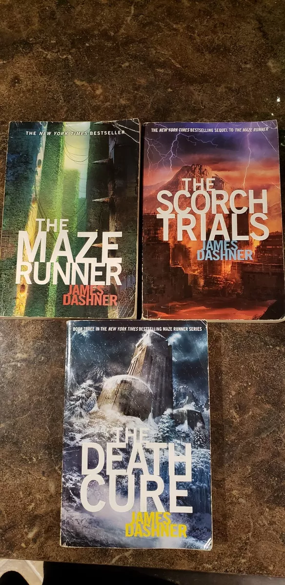 James Dashner The Death Cure, The Maze Runner, The Scorch Trails all 3  books lot