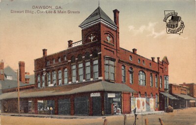 GA~GEORGIA~DAWSON~STEWART BUILDING~CORNER LEE & MAIN STREETS~MAILED 1909