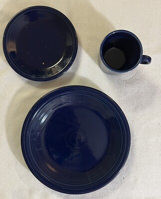 HLC Twilight Blue Fiesta Ware Assorted Plates And Cup #23 Of 24