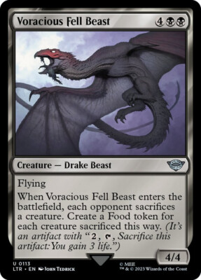Magic MTG TCG LOTR Tales of Middle-Earth 2023 Voracious Fell Beast 113/856