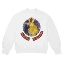 Kanye West Jesus Is King New York JIK Crewneck Sweatshirt Medium White