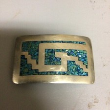 Vintage Native Base Metal BELT BUCKLE Sold As Is