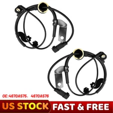 2Pcs Front L&R ABS Wheel Speed Sensor For 2008-2010 Mitsubishi Lancer 2.0L 2.4L