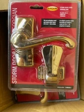 Larson Georgian Brass Lever Latch Storm Door Levers Handle Replacement (NEW)