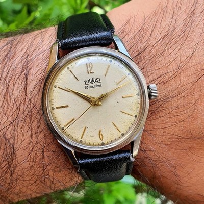 Vintage Tourist Präsident Herren Armbanduhr