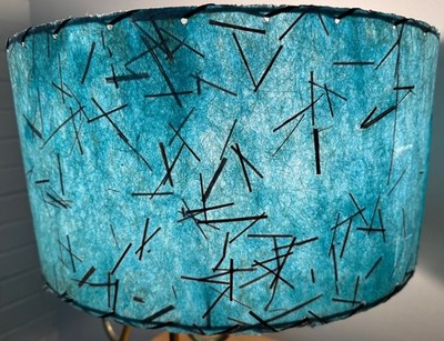 Vintage MCM Turquoise Fiberglass Shade Mid Century Modern