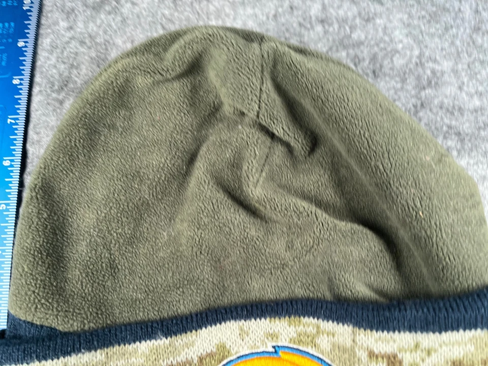 Los Angeles Chargers Beanie Adult One Size Green Poly NFL Cancer Awareness - Image 3 of 4