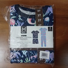 3T Member's Mark Girls 4-Piece Organic Cotton Pajamas- A02