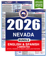 2026 Nevada NV LABOR LAW POSTER (Federal & State) Bundle Laminated