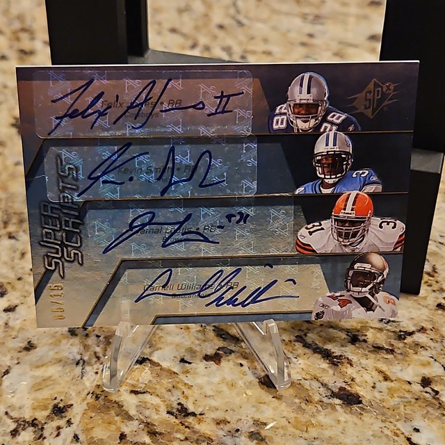 2008 UD SPx Felix Jones Smith Jamal Lewis Williams Super Scripts Quad Autos /15