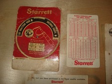 Vintage Starrett Screw Threads  Tap Drill Sizes Reference Card  More items