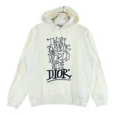 Christian Dior 20AW X Seanstoothy Shock The World Front Embroidery Hoodie Used 5