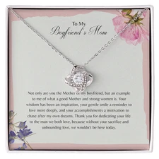 Touching gift for boyfriend's Mom, Christmas gift - Necklace with massage