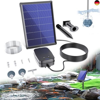 Biling Teichbelüfter Sauerstoffpumpe für Teich Solar, 4W Solar Teichbelüfter Aq