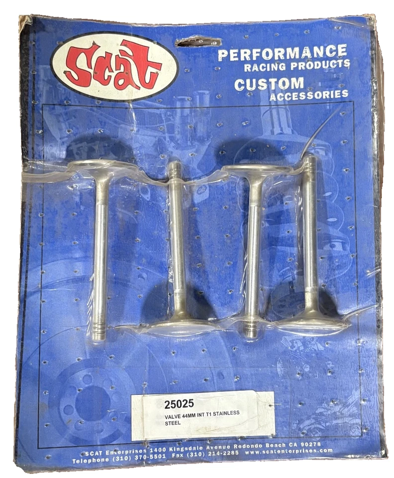 Válvula de admisión SCAT 44 MM T1 acero inoxidable #25025 para Volkswagen ¡NUEVA EN PAQUETE! Foto 2 de 4