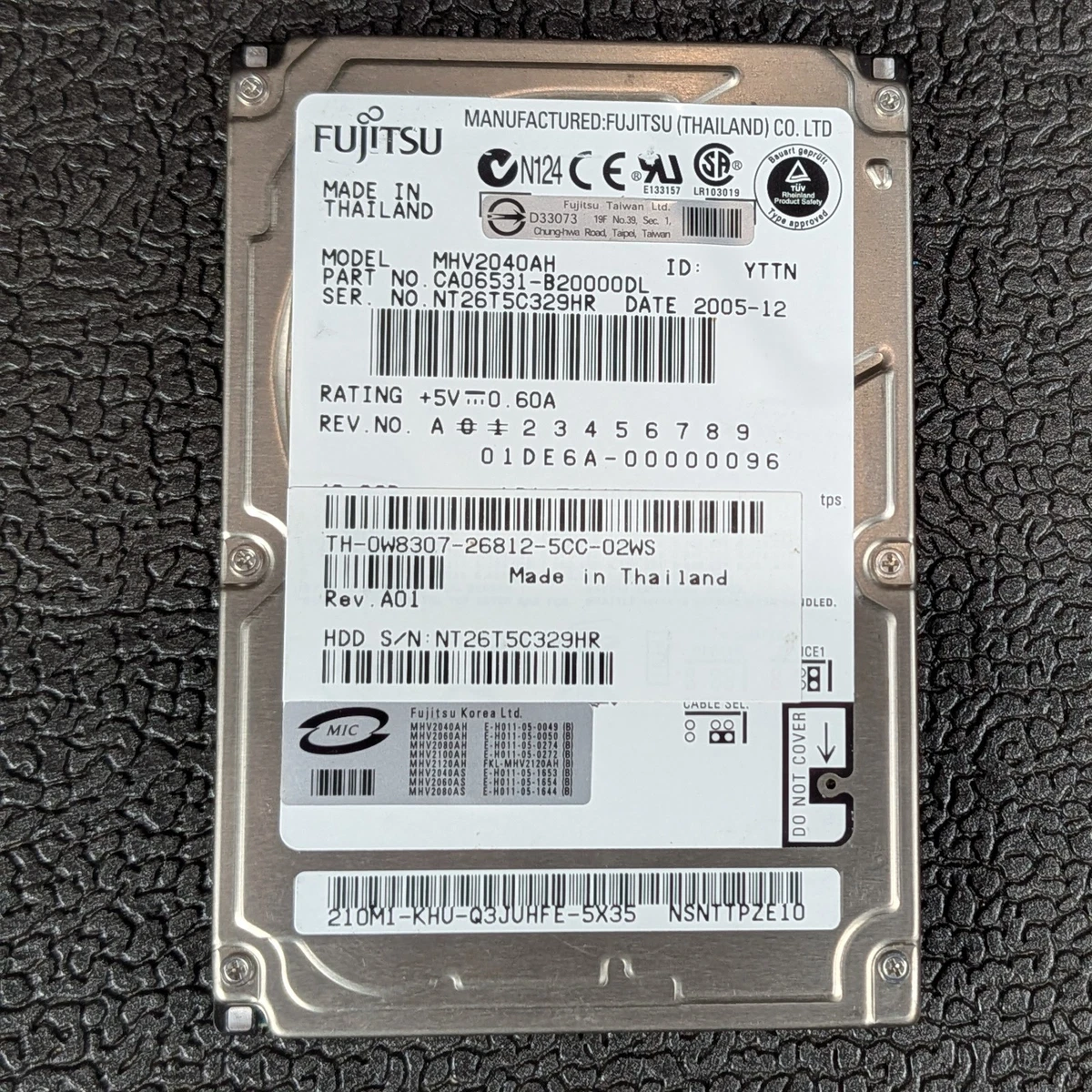 内蔵型ハードディスクドライブ NEC HGST 2.5 PATA 40GB HTS424040M9AT00 NEC HGST 2.5 PATA 40GB HTS424040M9AT00