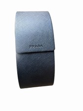 PRADA Black Hard Leather Eyeglass Case for Glasses and Sunglasses