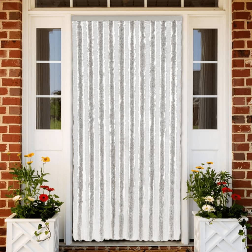 Zanzariera a Fili Ciniglia vidaXL 90x220 Grigio Bianco - Shop Online