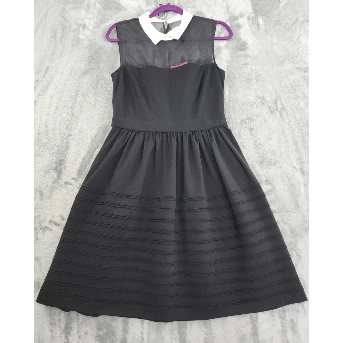 lunara long sleeve mini dress black Vintage Betsey Johnson Black Lace & Tulle Embroidered Evening Dress – Modig