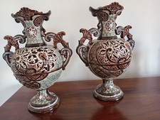 Matching Pair of Gerbing and Stephan Westerwald  Stoneware Urn