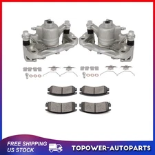 Rear Brake Calipers w/ Ceramic Pads Accessories Kits For 2000-2010 Chevy Impala