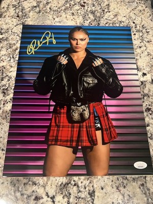 WWE Ronda Rousey 11x14 Autographed Funhouse Metallic Signed Photo