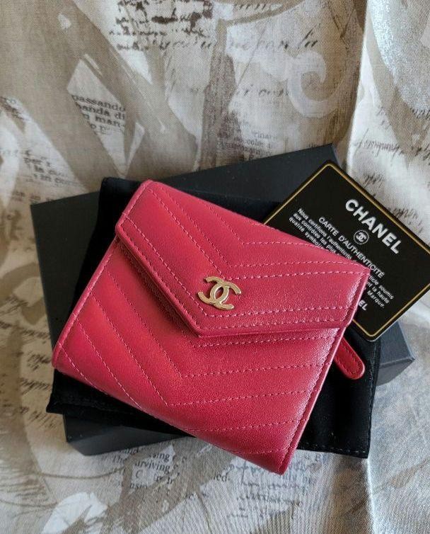 Chanel Chevron V-Stitched Small Flap Wallet