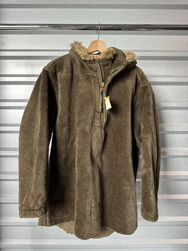 1940s WW2 US Army Vintage Military Pile Field Parka Medium Liner Only Fur Hood