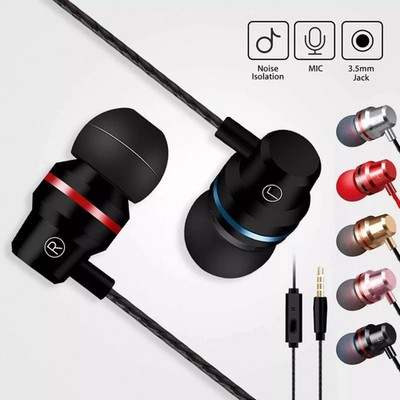 Ohrhörer Kabelgebunden Headphones In Ear High Definition Deep Bass 3,5 mm AUX Klinke